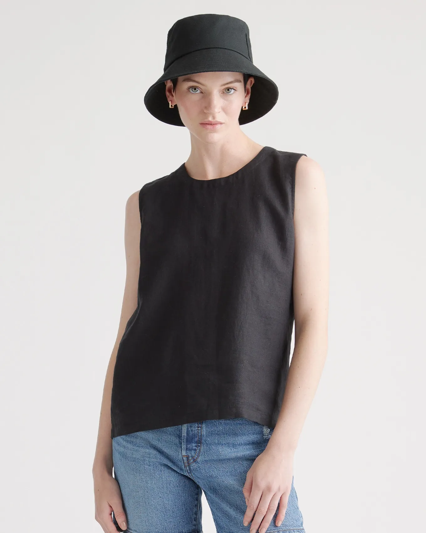 100% European Linen Tank