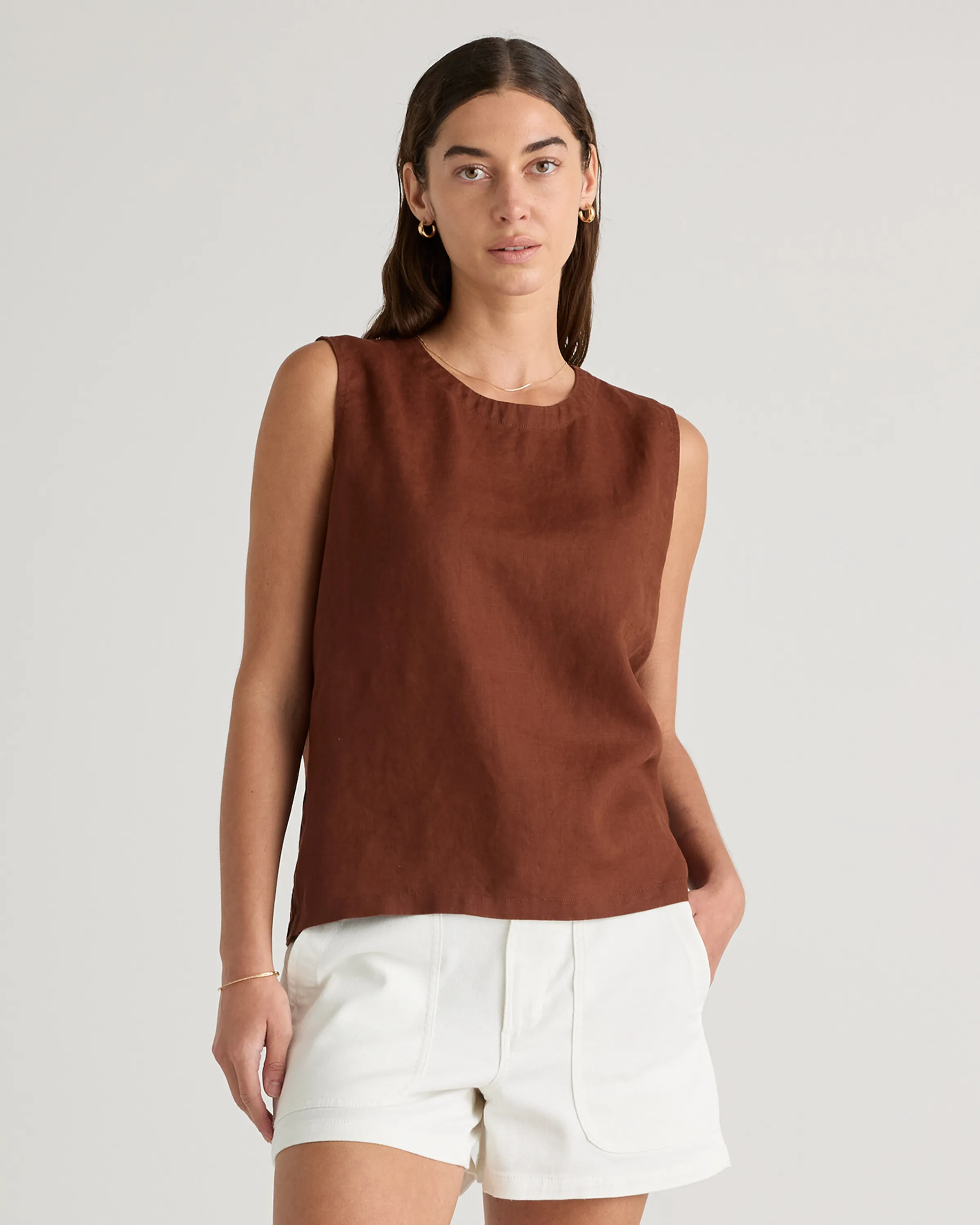 100% European Linen Tank