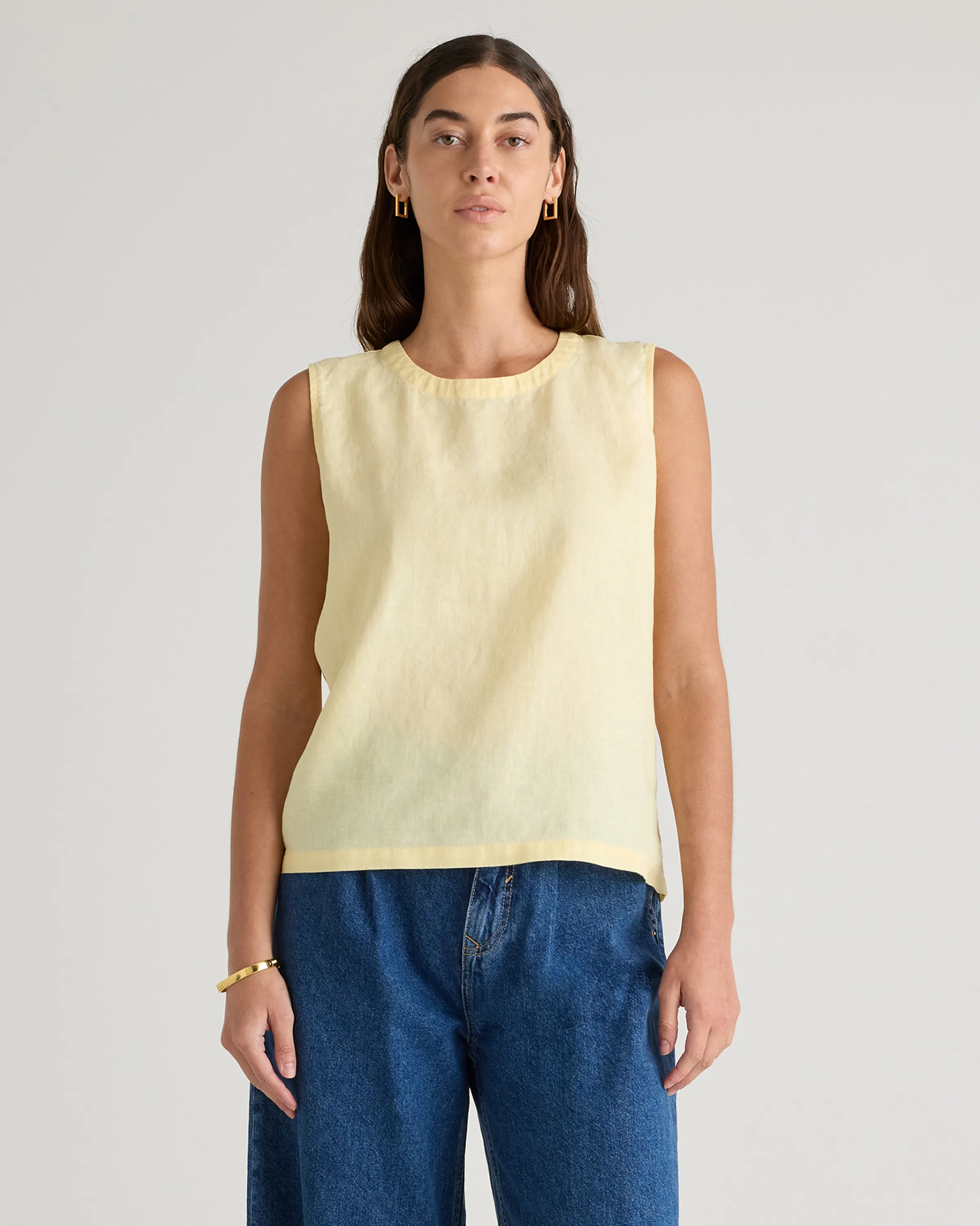 100% European Linen Tank