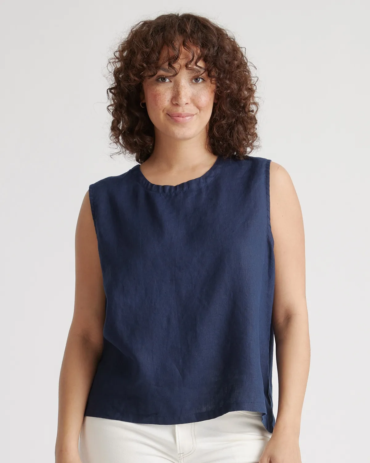 100% European Linen Tank