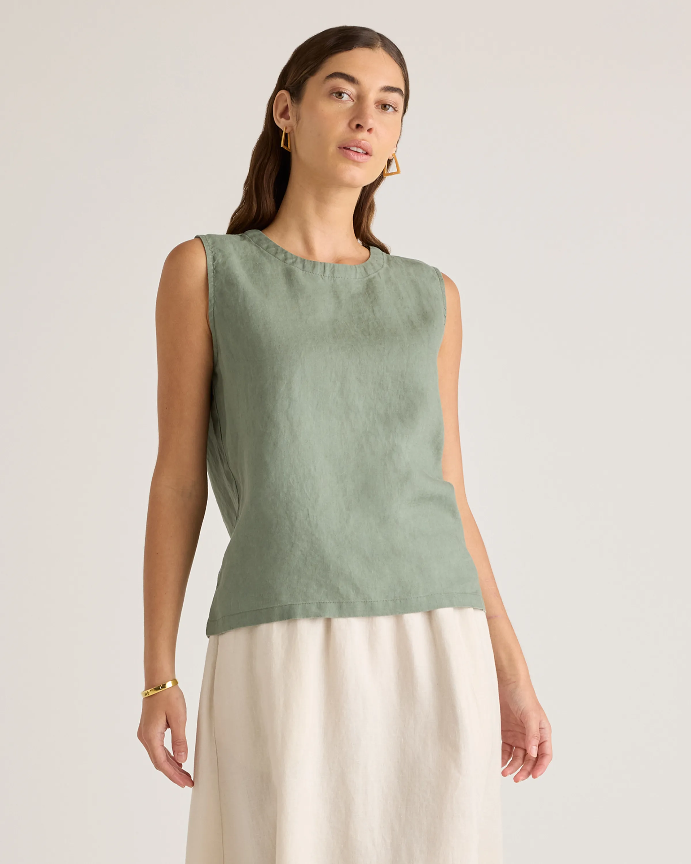 100% European Linen Tank