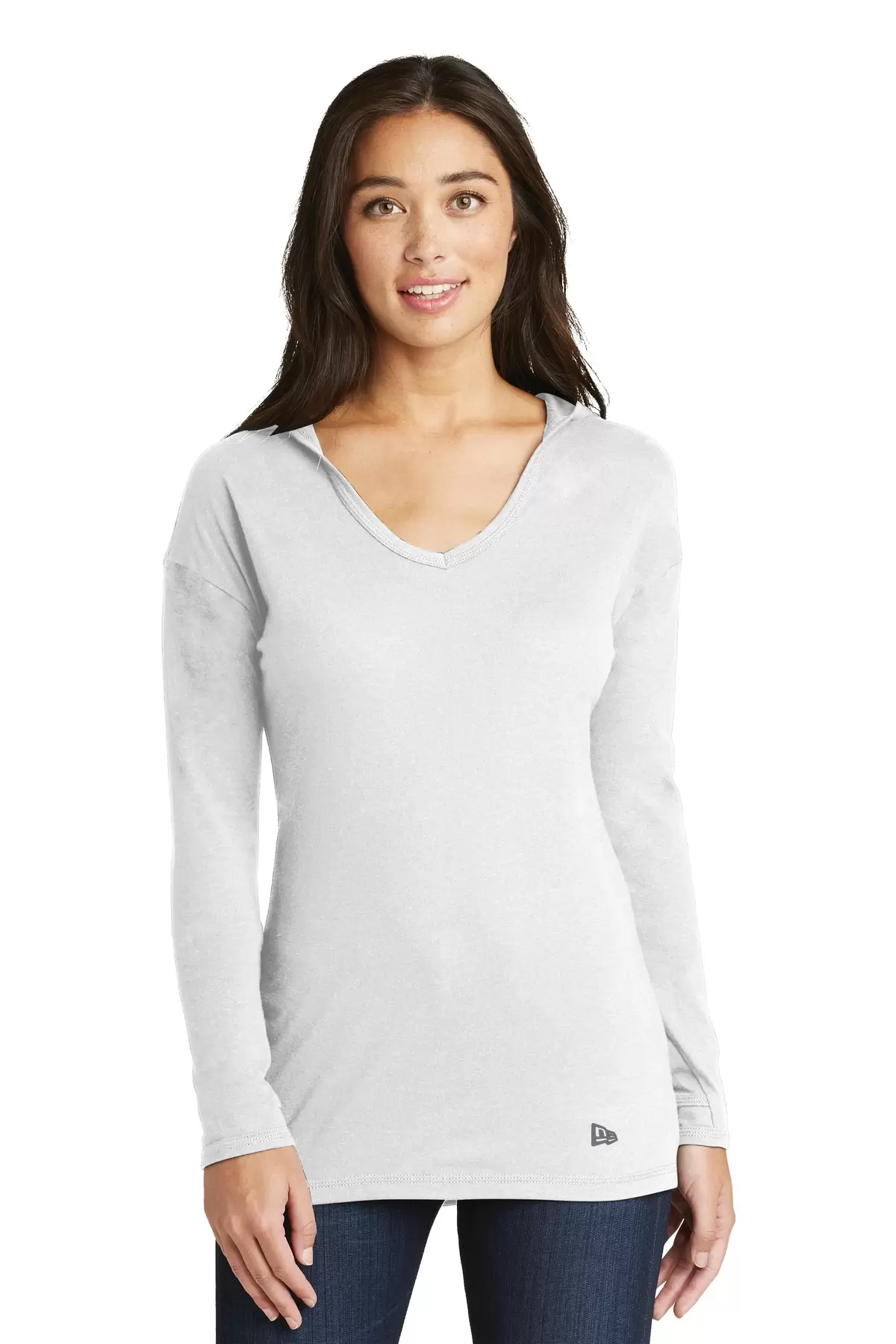 1001 LNEA131 New Era  Ladies Tri-Blend Performance Pullover Hoodie Tee SKU: LNEA131