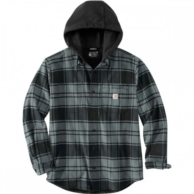 105621 Flannel Fleece Lined Hooded Shirt Jacket Elm L *One Size Only - Outlet Store*