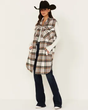 26 International Women's Plaid Print Long Vest