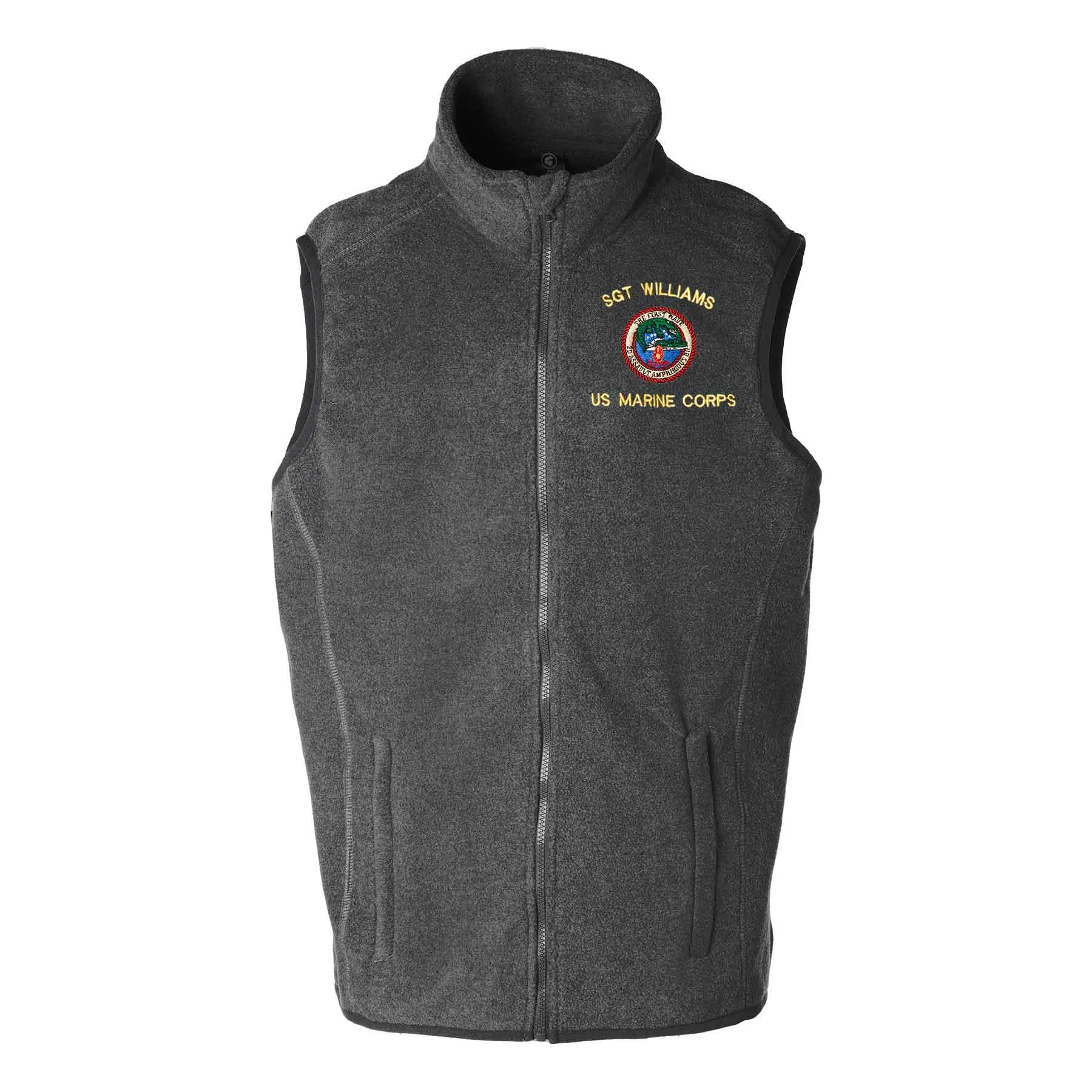 2nd Assualt Amphibious Bn Embroidered Fleece Vest