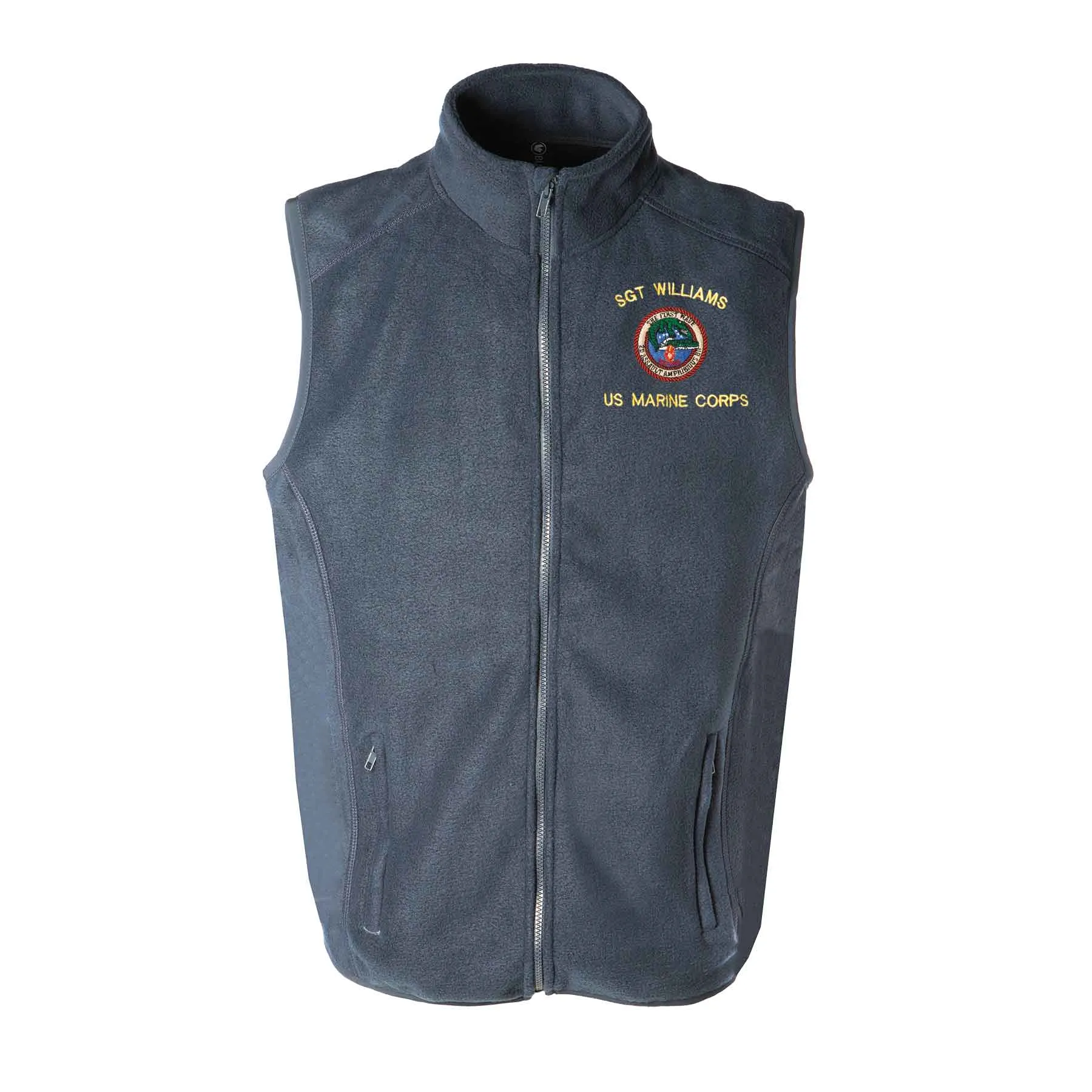 2nd Assualt Amphibious Bn Embroidered Fleece Vest