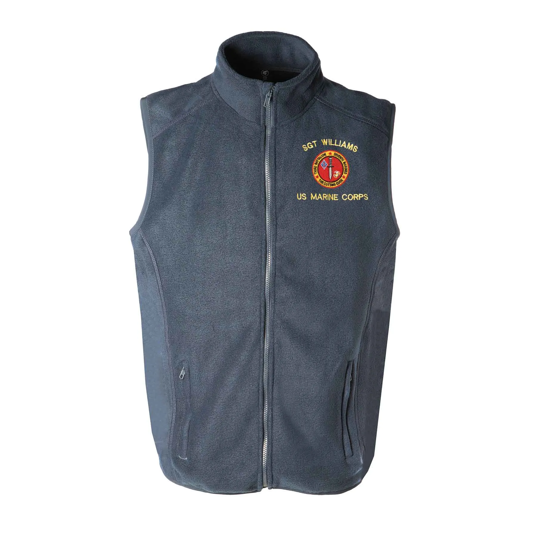 3rd Battalion 7th Marines Embroidered Fleece Vest