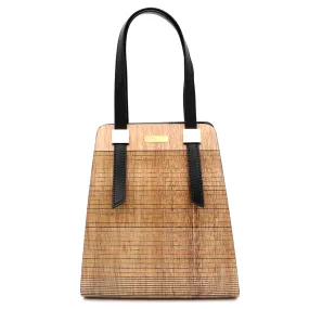 Acacia Wood Top Handle Handbag