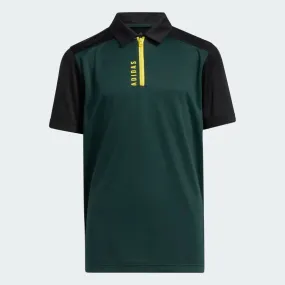 Adidas Boys  Zip Polo green