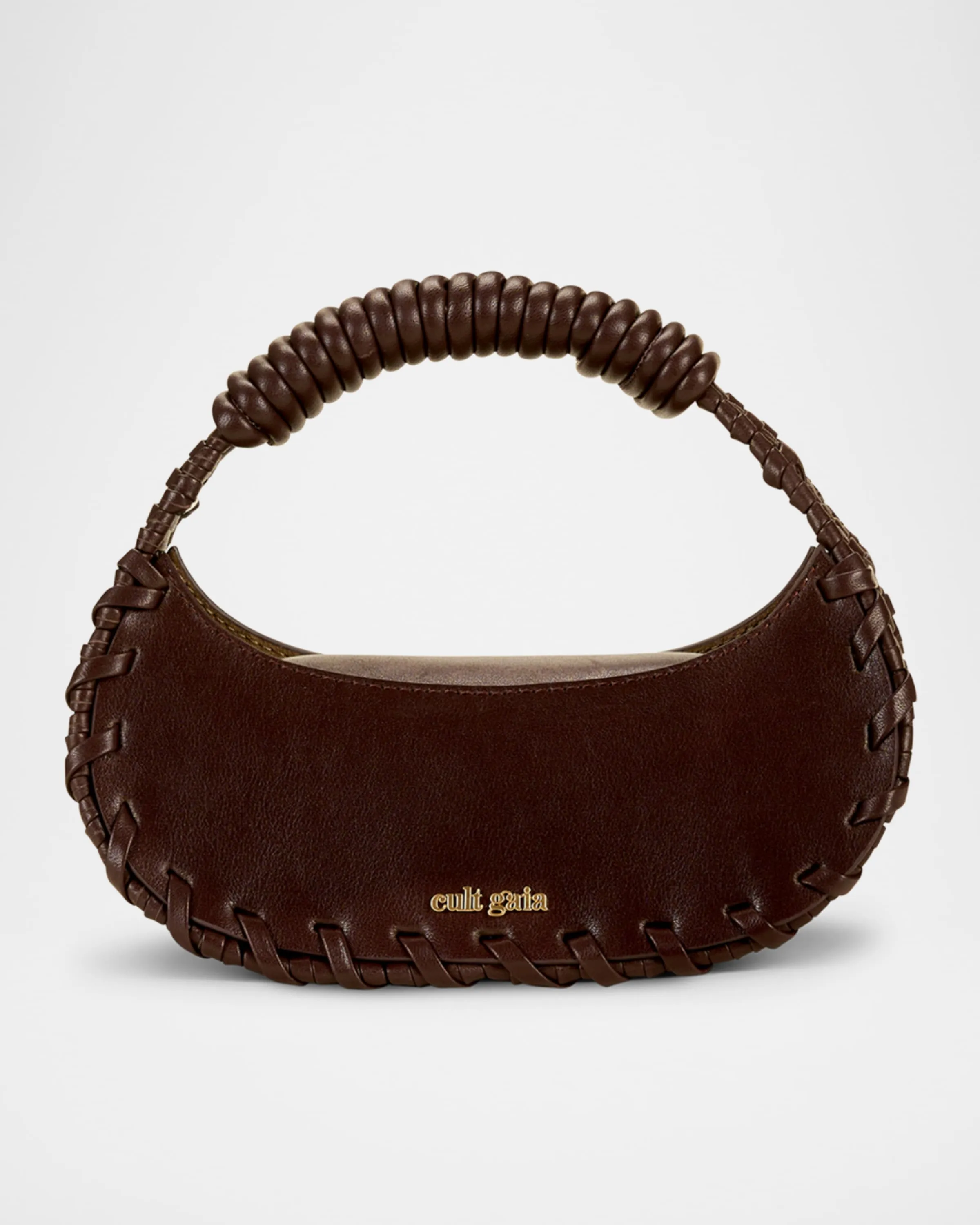 Aiko Woven Leather Top-Handle Bag