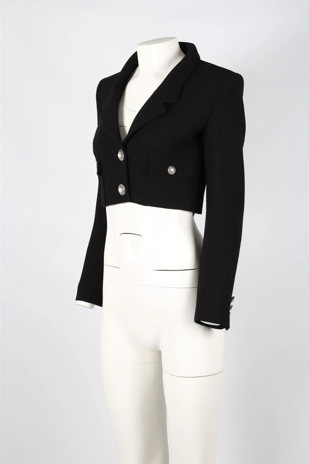 ALESSANDRA RICH CROPPED WOOL BLEND JACKET IT 40 UK 8