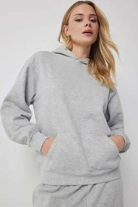 Ardene Ardene Solid Hoodie in Light Grey | Size | Polyester/Cotton | Fleece-Lined | Eco-Conscious