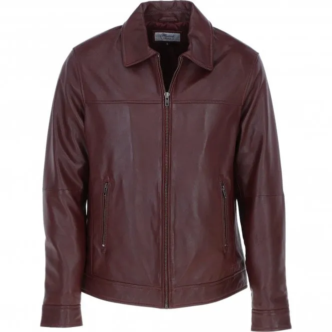 Ashwood Men's Leather Brando Jacket Oxblood: awl-brando