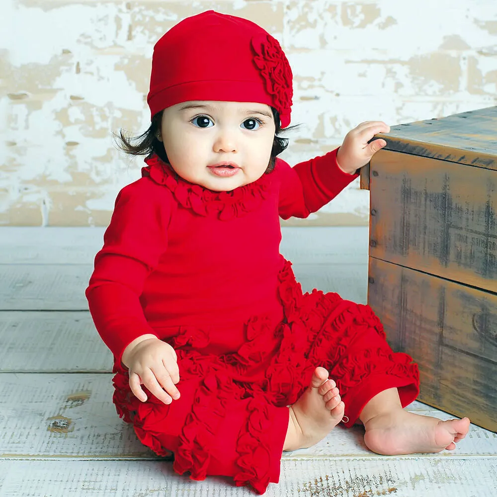 Baby Red Pima Cotton Romper