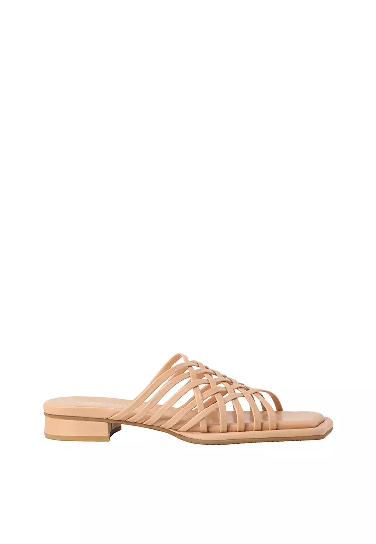 BERACAMY BERACAMY Strappy Cross-band Slipper - Taupe