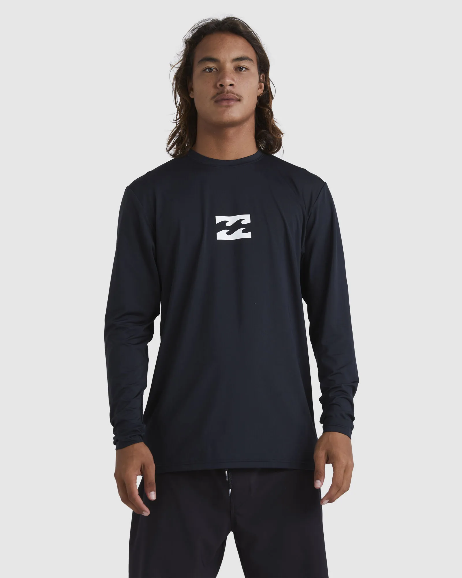 Billabong Mens All Day Wave Long Sleeve Rash Vest - Black | SurfStitch