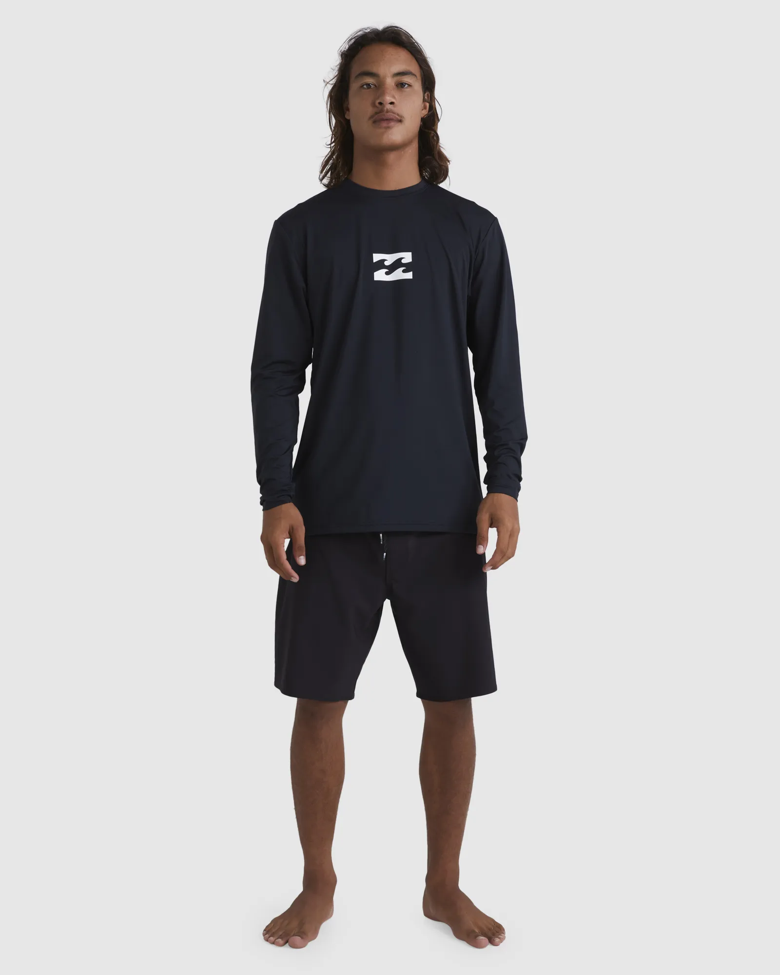 Billabong Mens All Day Wave Long Sleeve Rash Vest - Black | SurfStitch