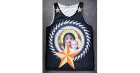 Black Stars Mary Maria Jesus Net Sleeveless Mens T-shirt Vest Sports Tank Top