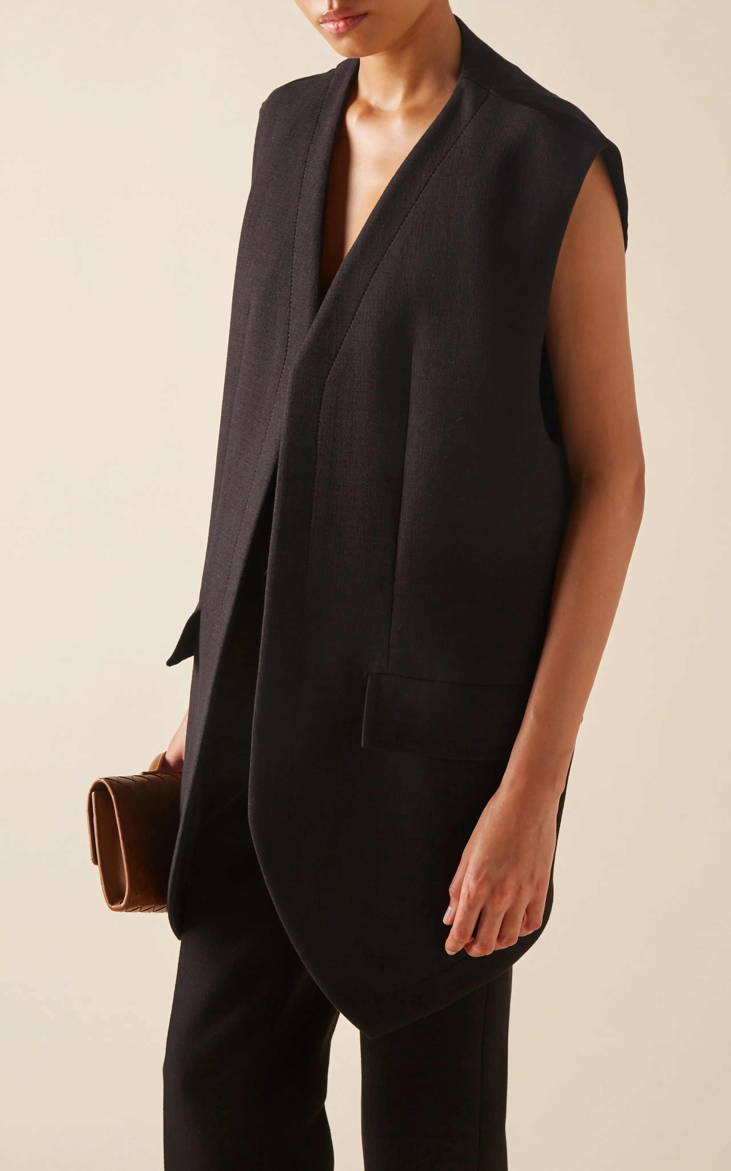 Bottega Veneta Oversized Cotton-Blend Melange Vest