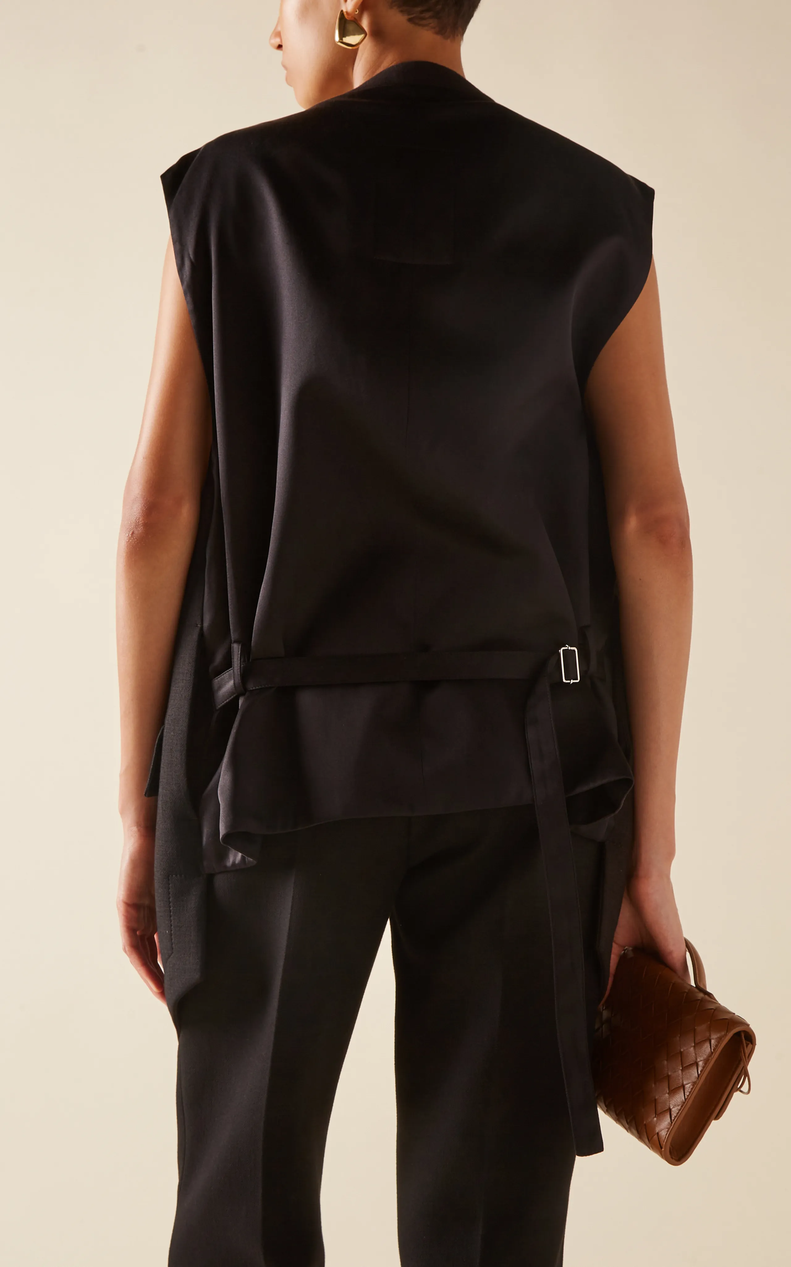 Bottega Veneta Oversized Cotton-Blend Melange Vest