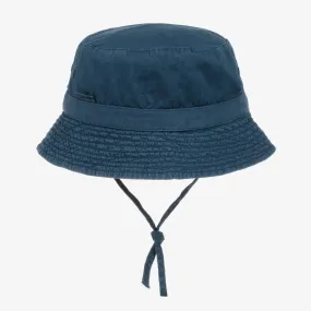 Boys Navy Blue Cotton Sun Hat