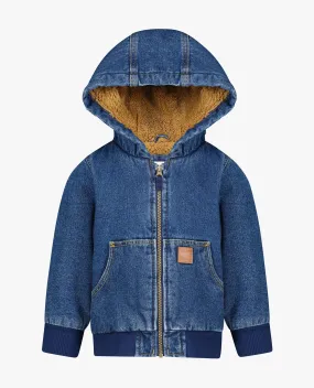 BOYS ZIP-FRONT HOODED BOMBER