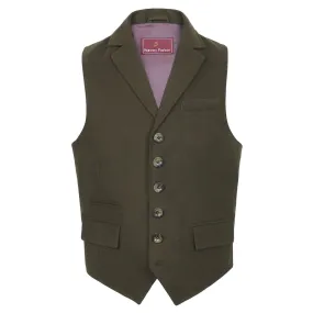 Bracken: Men's Moleskin Green Waistcoat