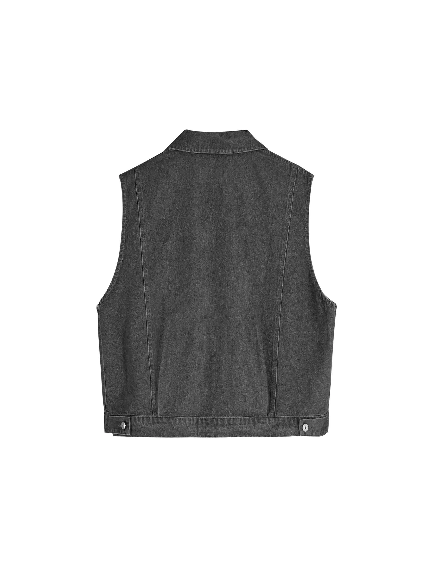 Button Down Denim Waistcoat