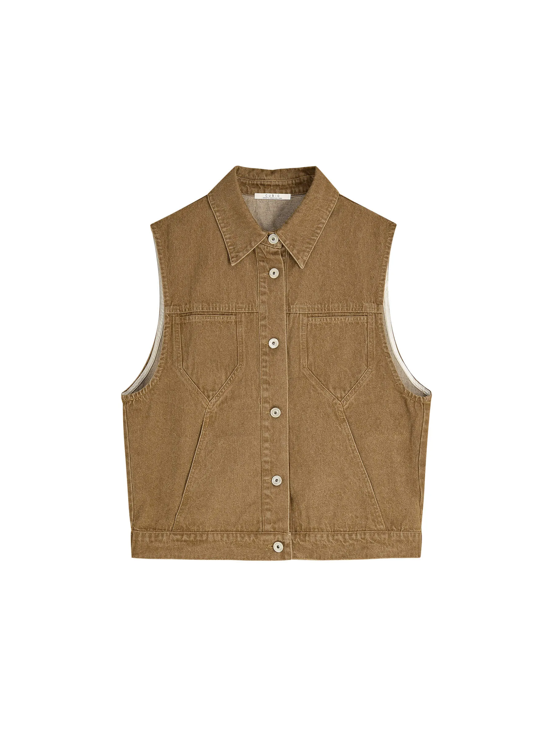 Button Down Denim Waistcoat