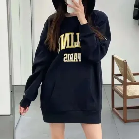 CELINE  |oversized celine hoodie in cotton fleece