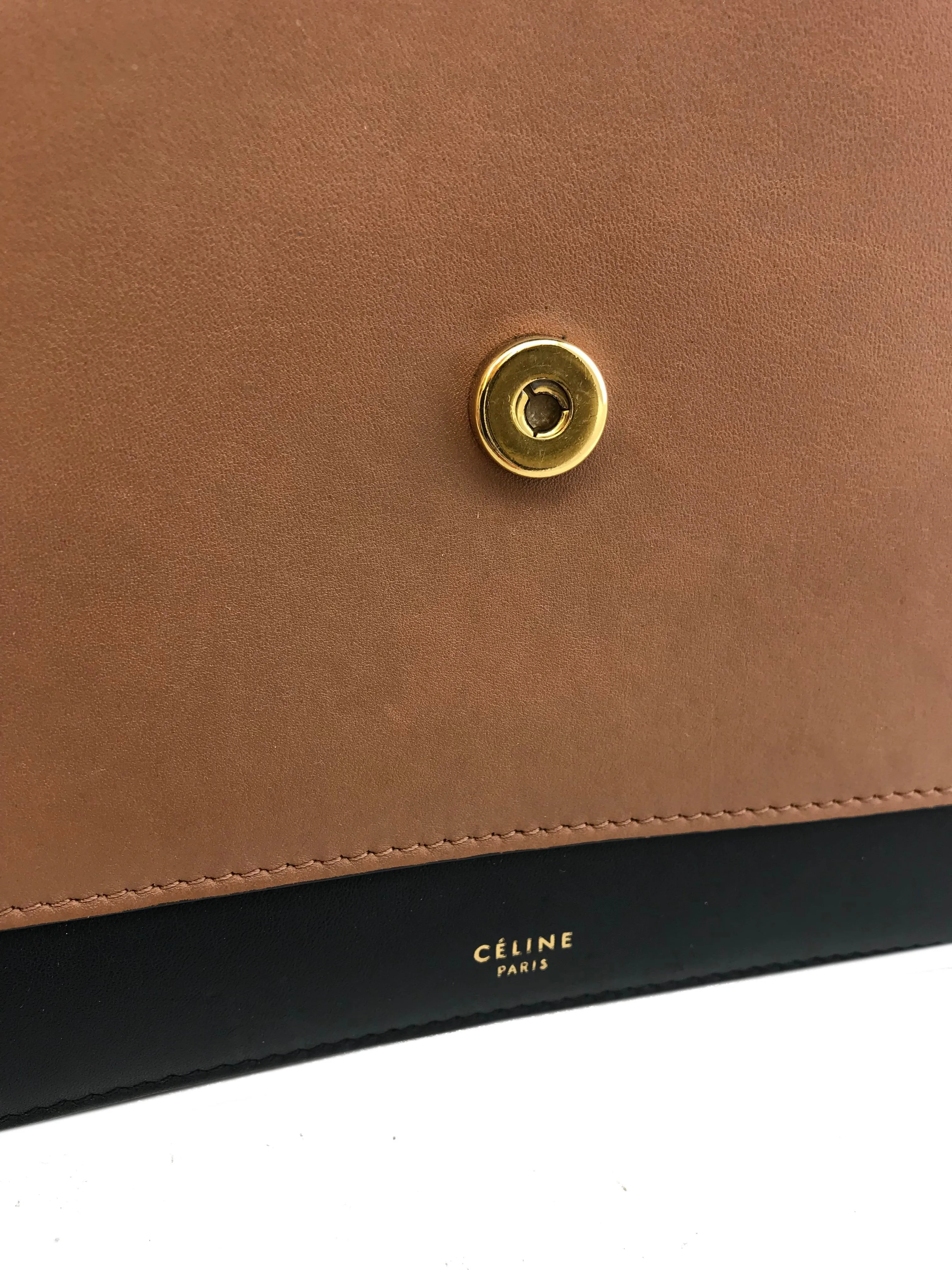 Celine Tricolor Leather Envelope Pocket Bag