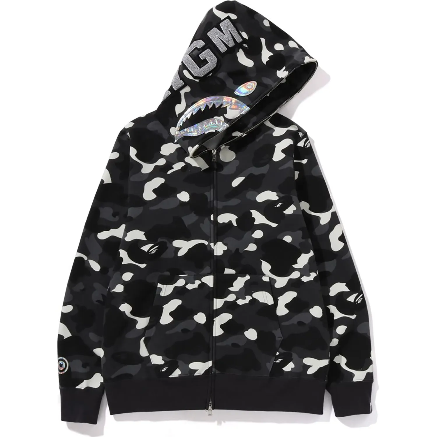 CITY CAMO SHARK FULL ZIP HOODIE MENS