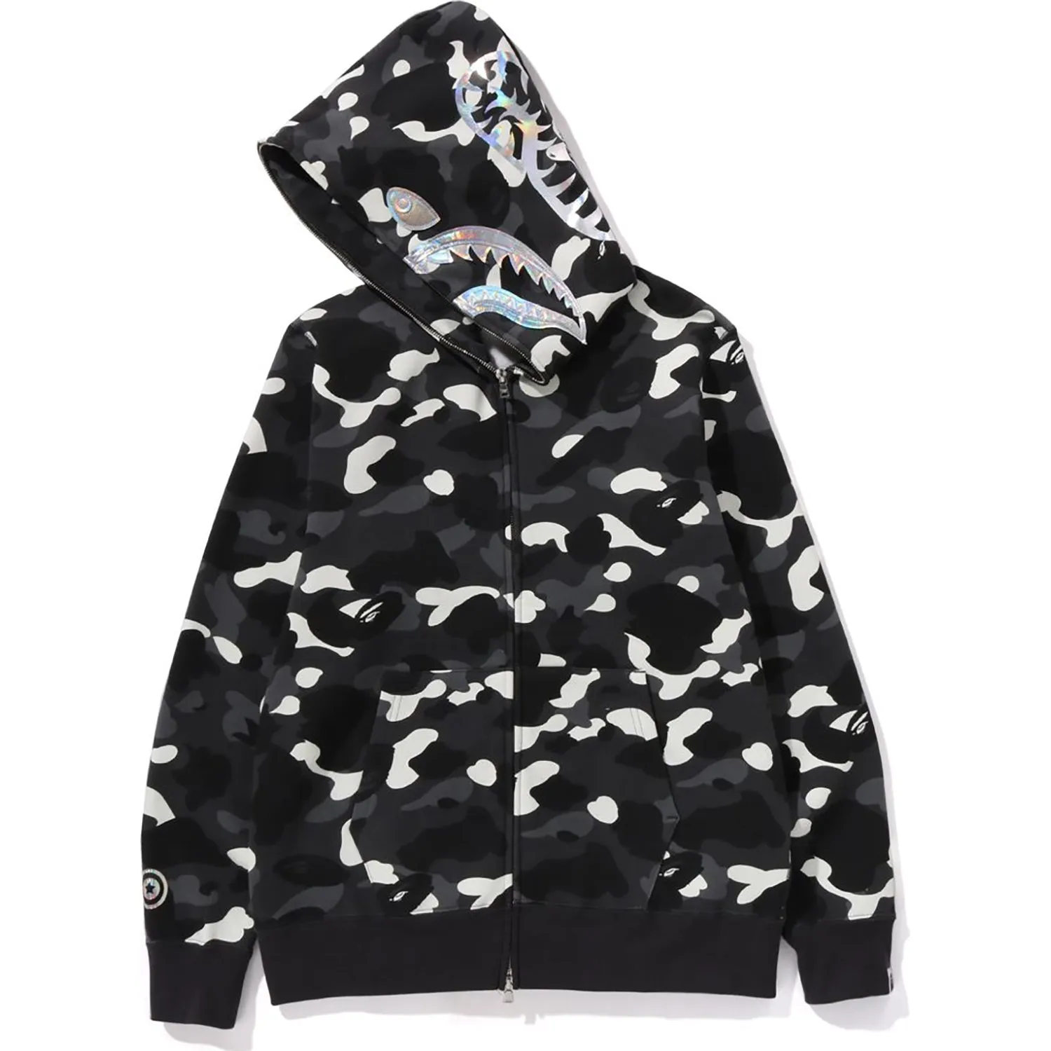 CITY CAMO SHARK FULL ZIP HOODIE MENS