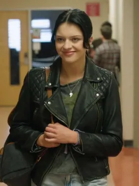 Clara Alexandrova Danger In The Dorm 2024 Black Leather Jacket