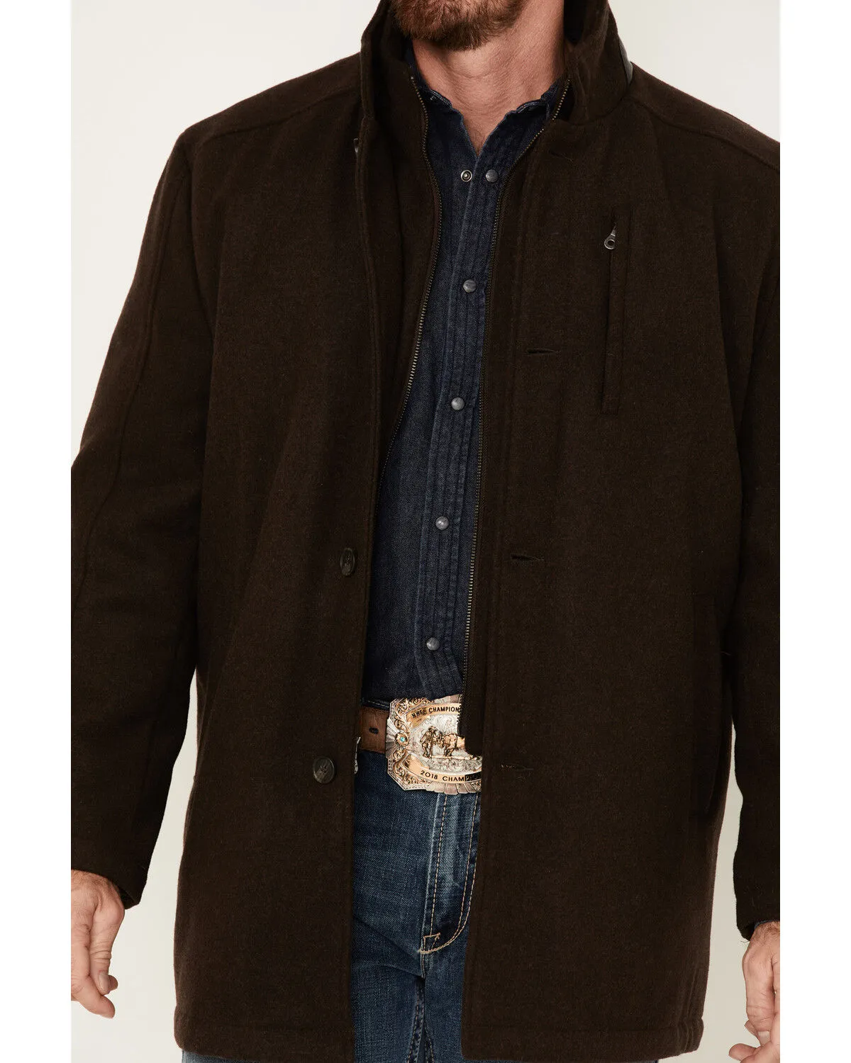 Cripple Creek Men's Faux Leather Trim Jacket