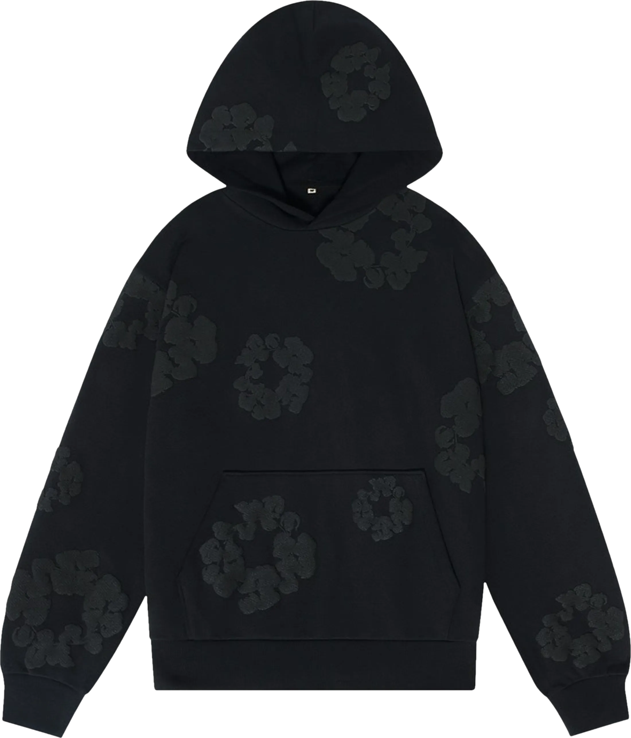 Denim Tears Cotton Wreath Hooded Sweatshirt 'Black Monochrome'