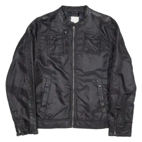 DIESEL Mens Bomber Jacket Black Nylon L