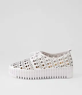 DJANGO & JULIETTE Belarus White Leather Sneakers