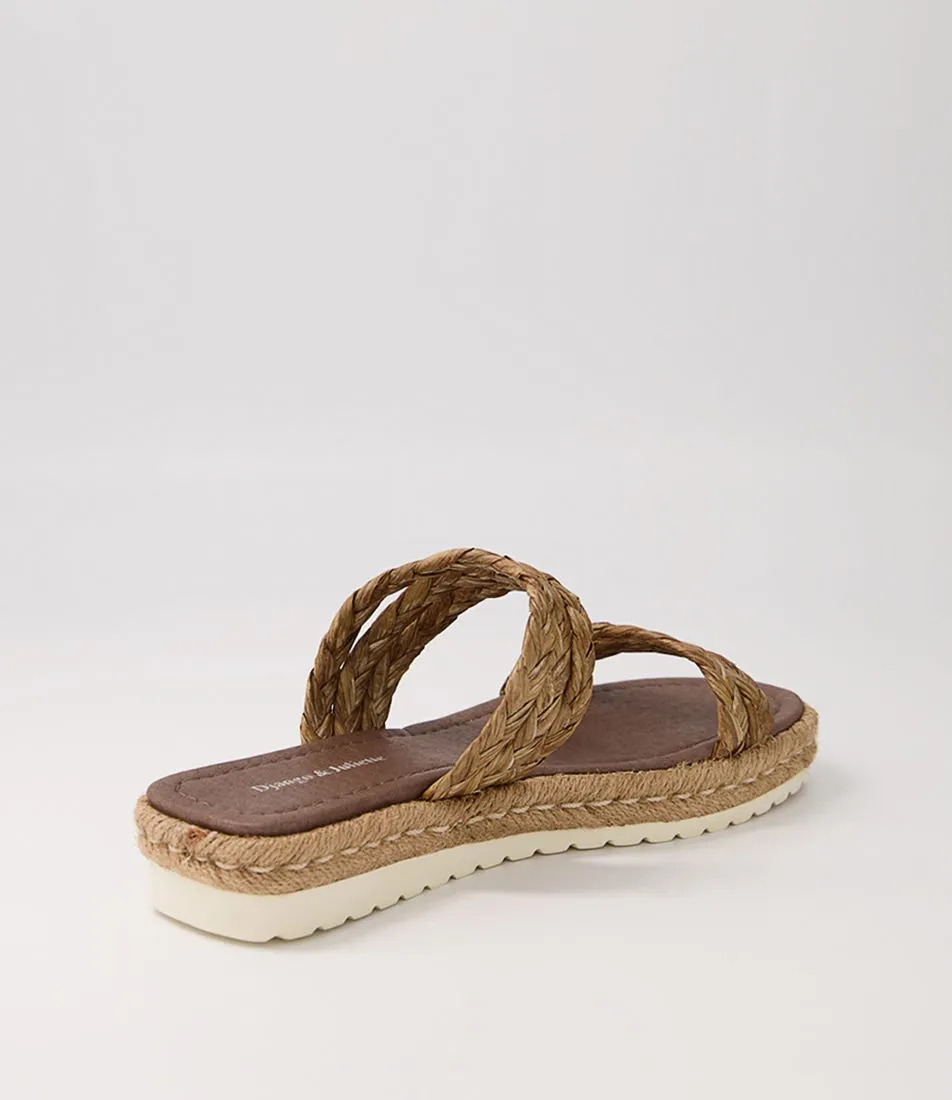 DJANGO & JULIETTE Sakeena Nutmeg Syn Raffia Sandals