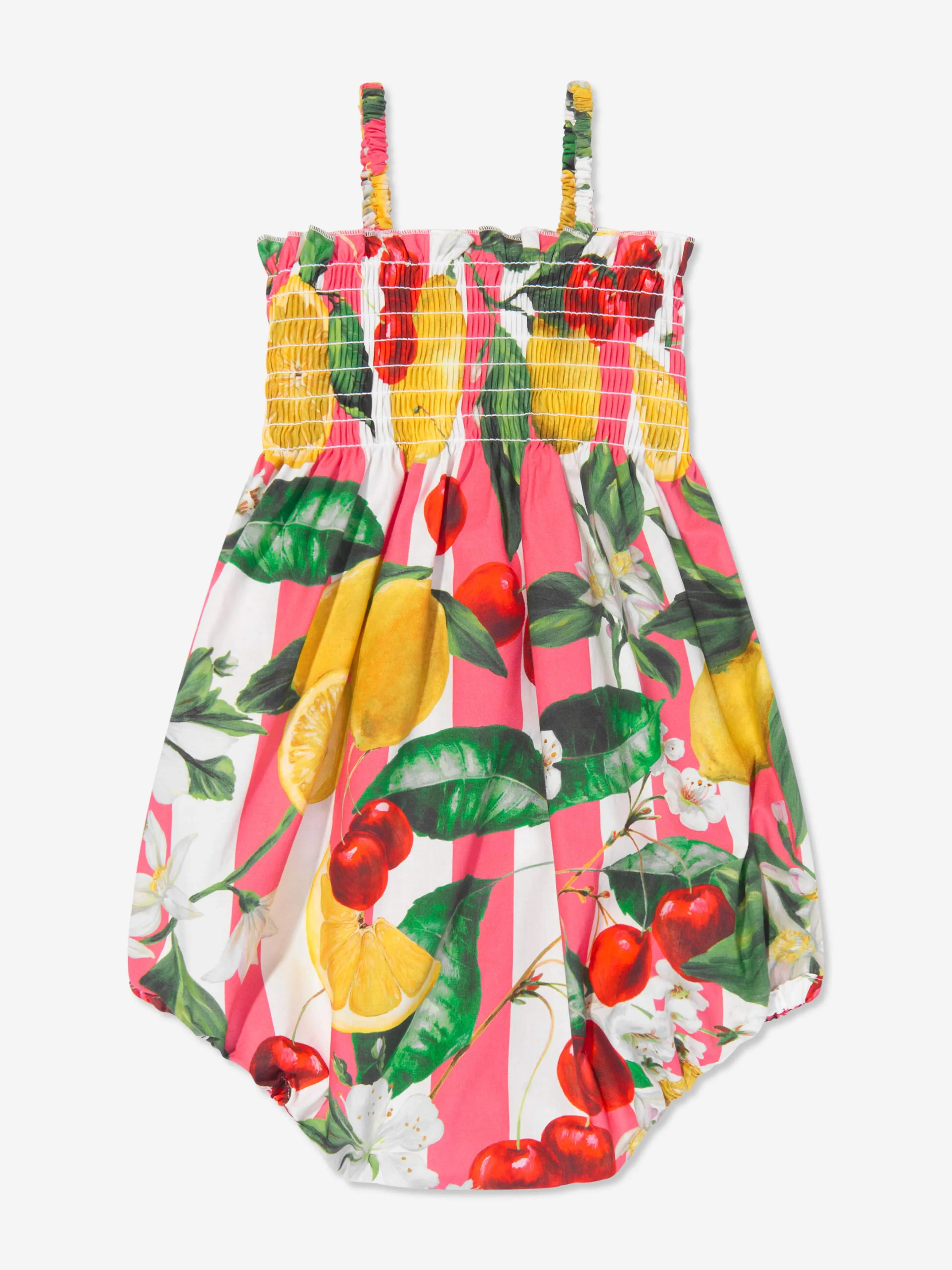 Dolce & Gabbana Baby Girls Lemon and Cherry Romper in Multicolour