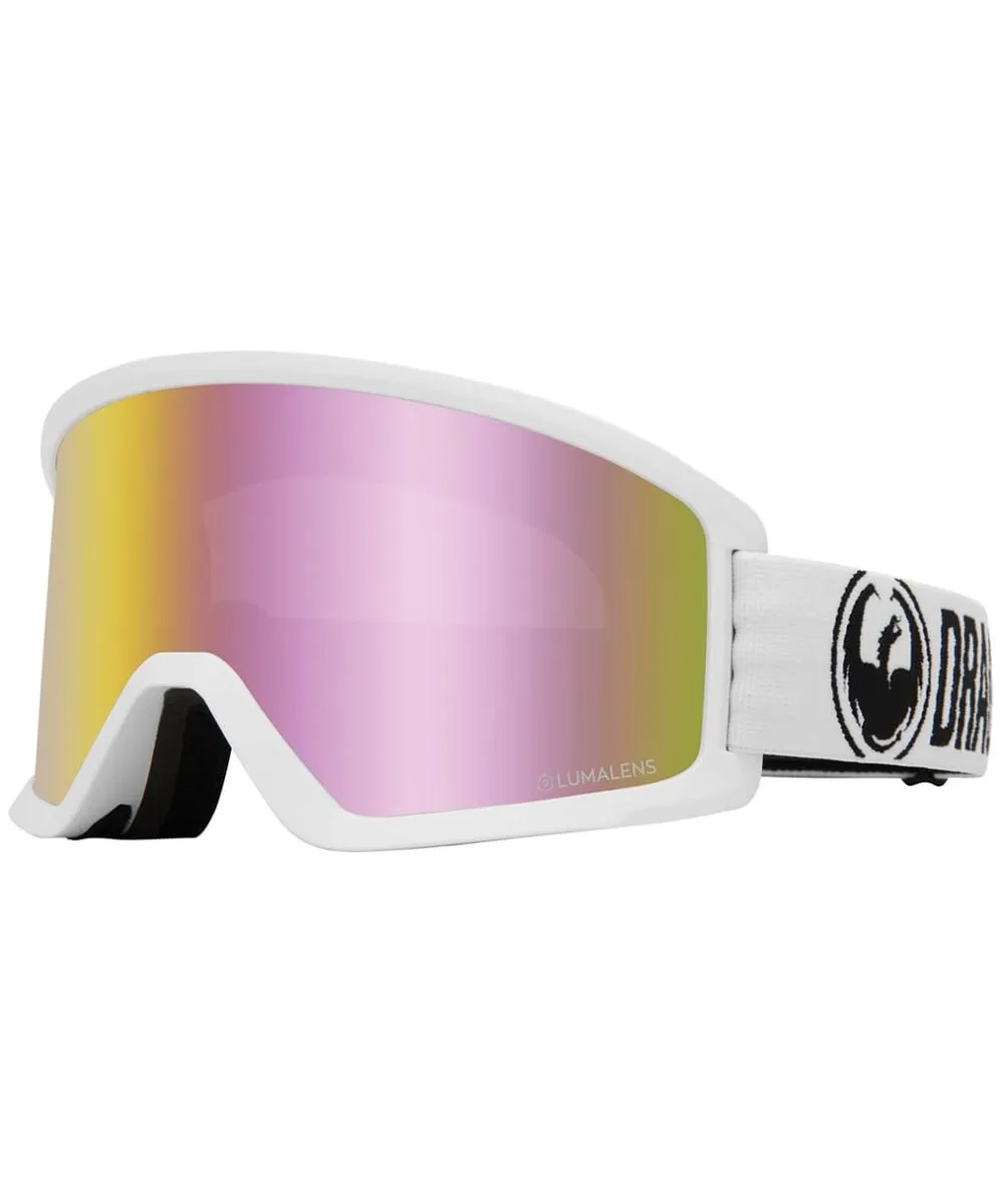 Dragon DX3 OTG Goggles - White/Luma Lens Pink Ionized