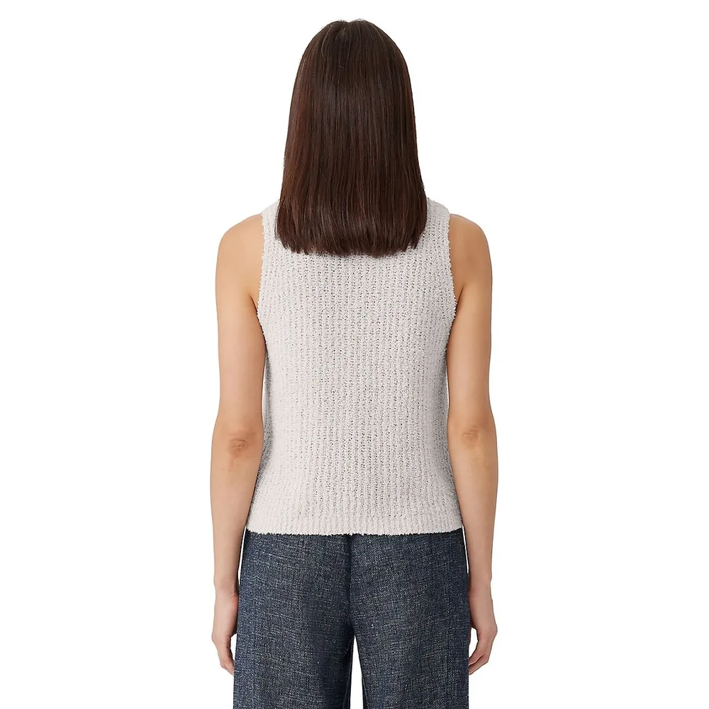 Eileen Fisher Organic Cotton & Cashmere-Blend Knit Vest