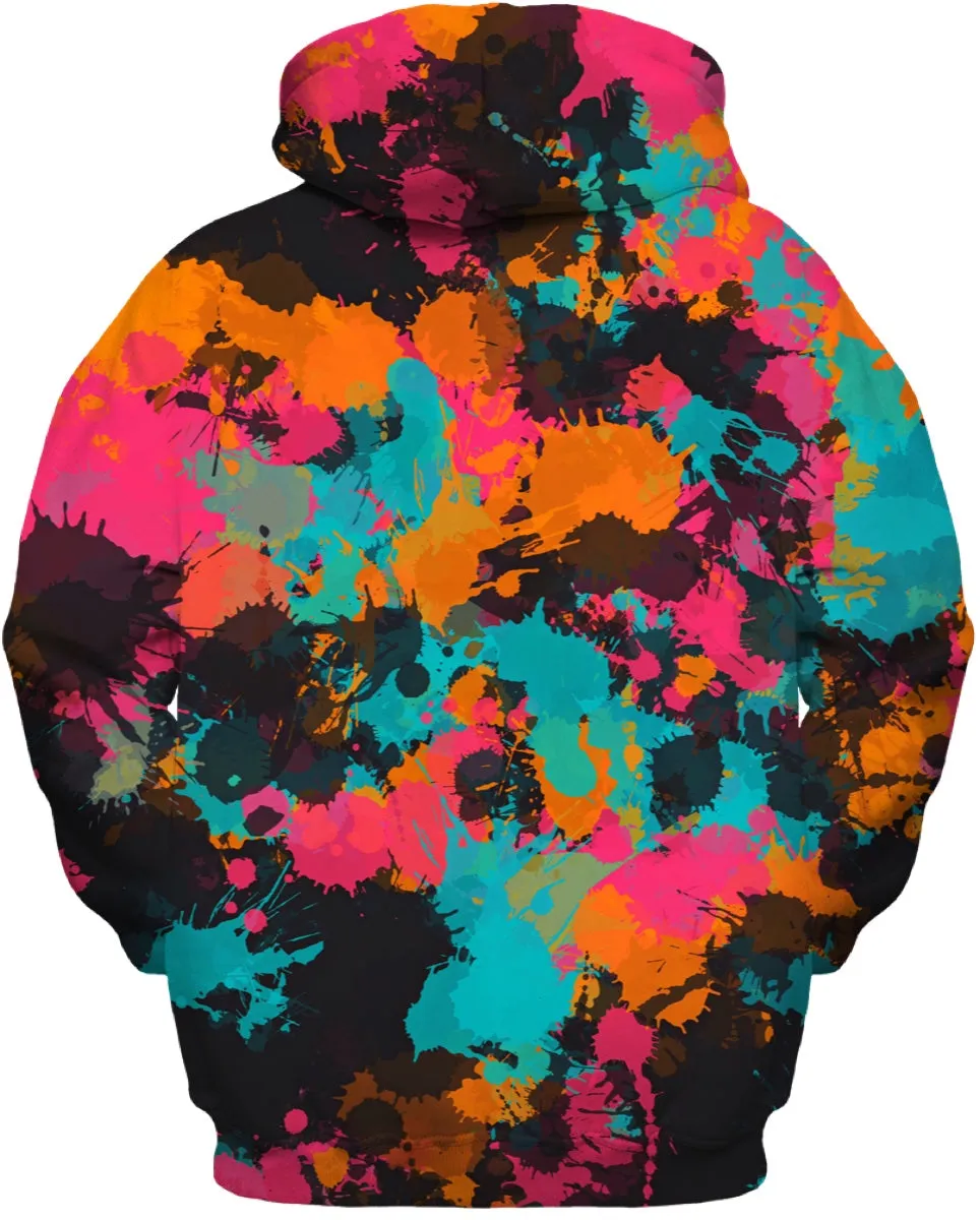 Fiesta Colors Paint Splatter Zip-Up Hoodie