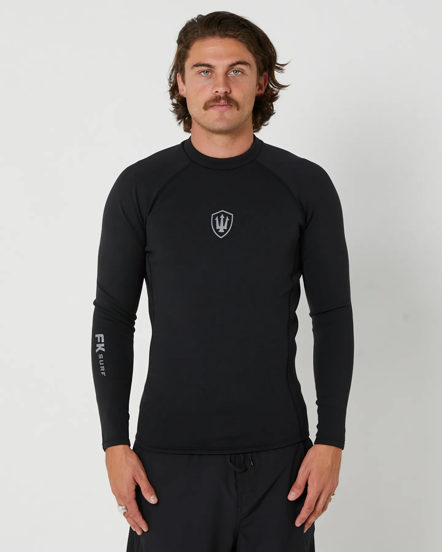 Fk Surf Mens X-Stretch Long Sleeve 1.5 Mm Vest - Black Grey | SurfStitch