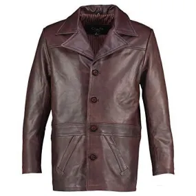 Frankie Martino The Deuce Antique Vintage Brown Leather Jacket