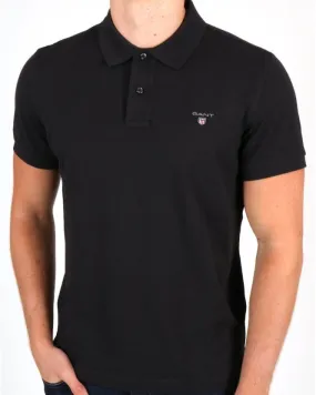 Gant Pique Rugger Polo Black