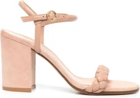 Gianvito Rossi Cruz 85mm braided sandals Pink