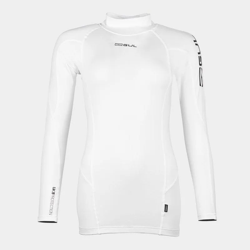 Gul UV Protection Flat Lock Long Sleeve Rash Vest - White | George Fisher