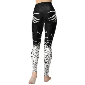 Halloween Hand Print Yoga Leggings