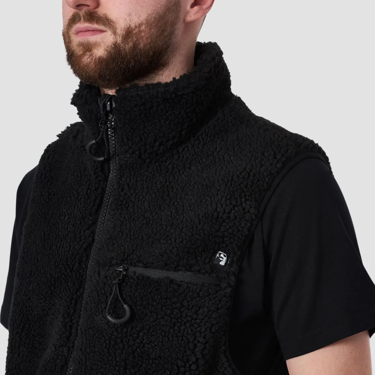 Heathen Wall of Sleep Fleece Vest Black